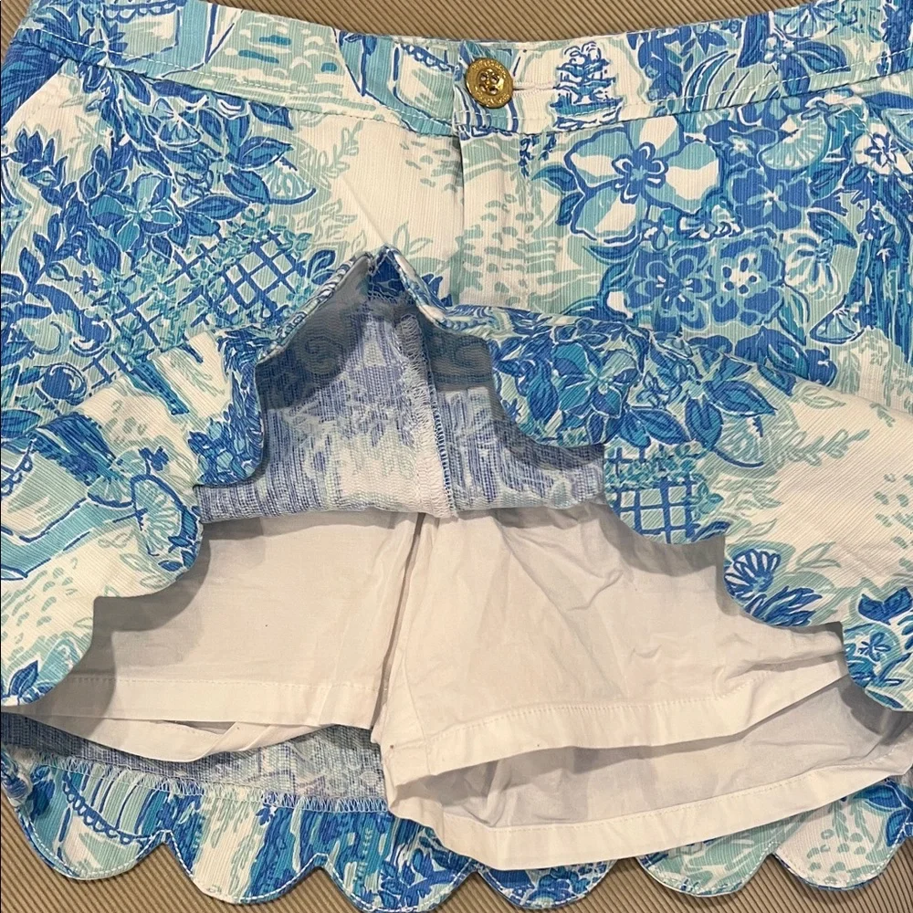 Lilly Pulitzer Blue and White Floral Skort - Picture 5 of 6
